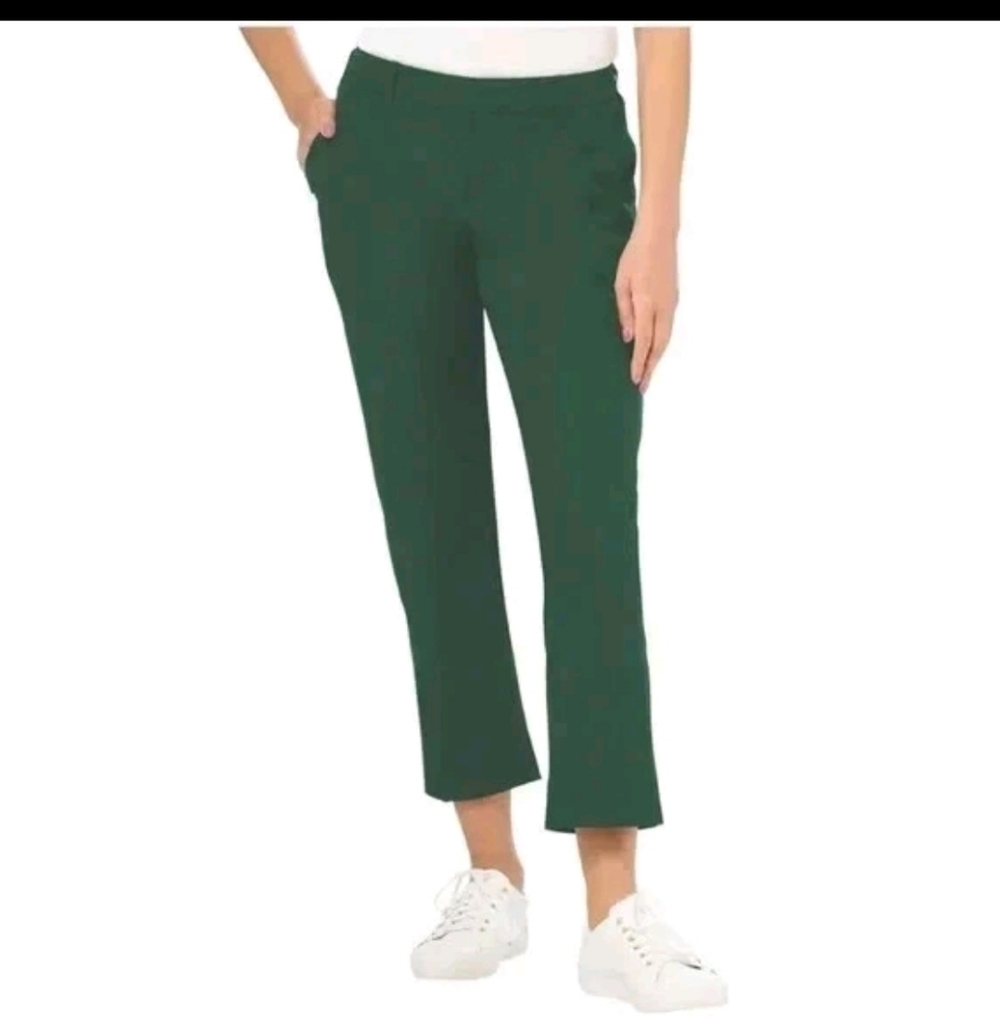 Women's Kirkland Signature Green Travel Pants Stretchy Lightweight Nylon 14